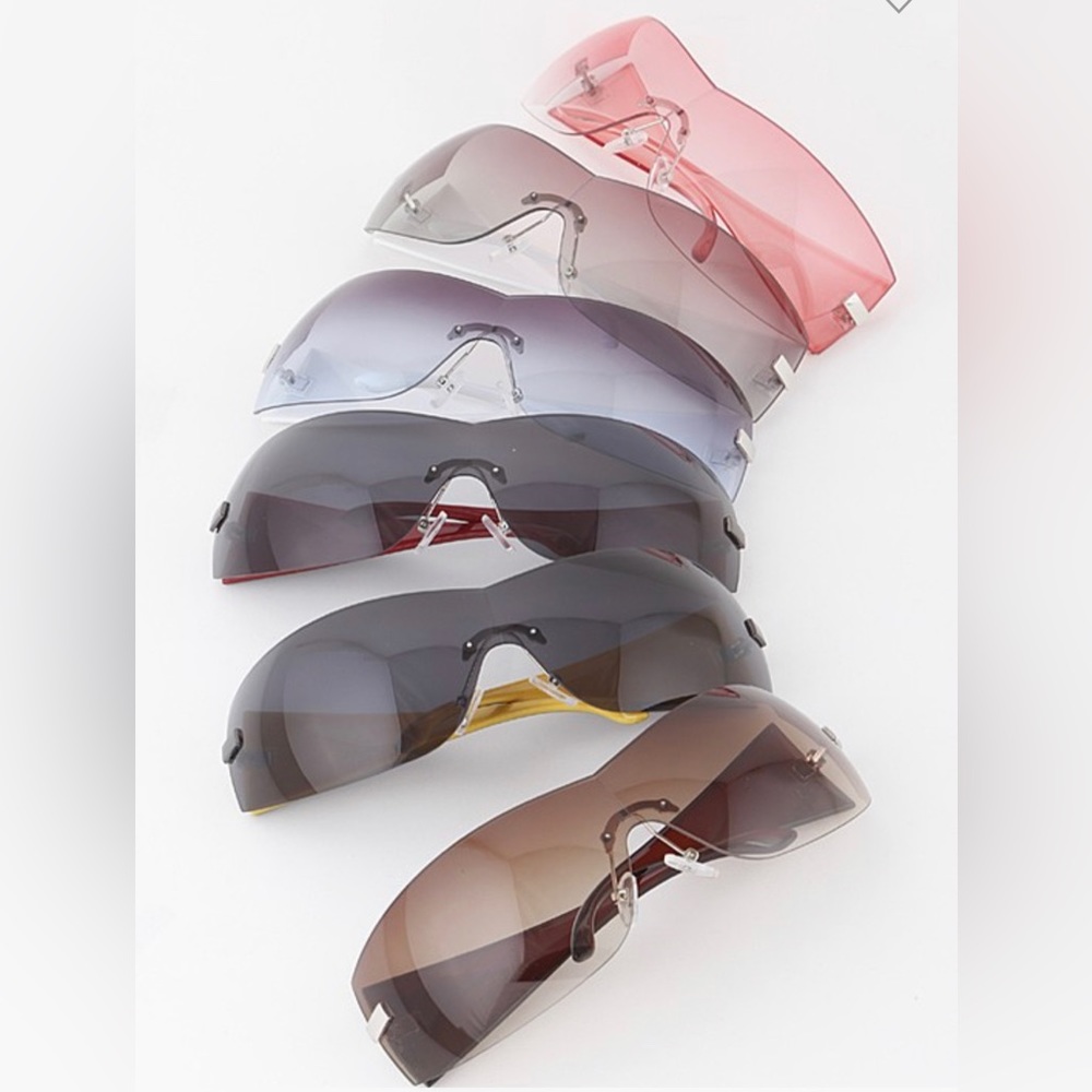 Rimless Gradient Shield Sunglasses